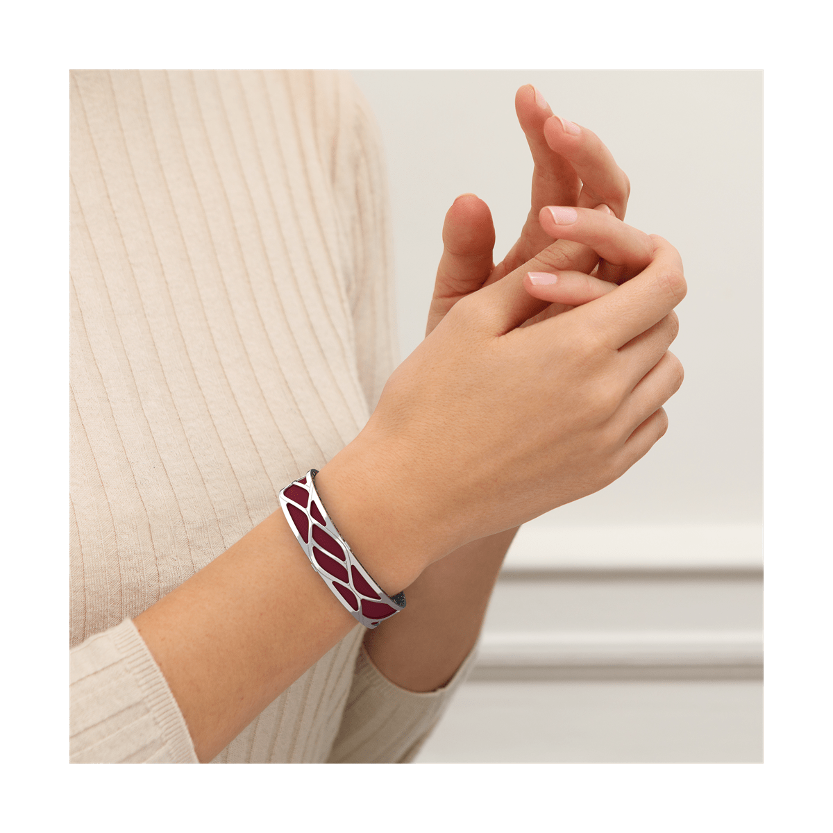 Les Georgettes Pulsera Wavy 14mm Silver