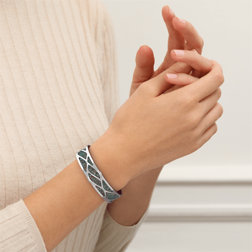 Les Georgettes Pulsera Wavy 14mm Silver