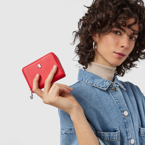 Tous Monedero Mediano New Dubai Safiano Tri -Rojo