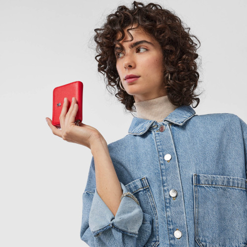 Tous Monedero Mediano New Dubai Safiano Tri -Rojo