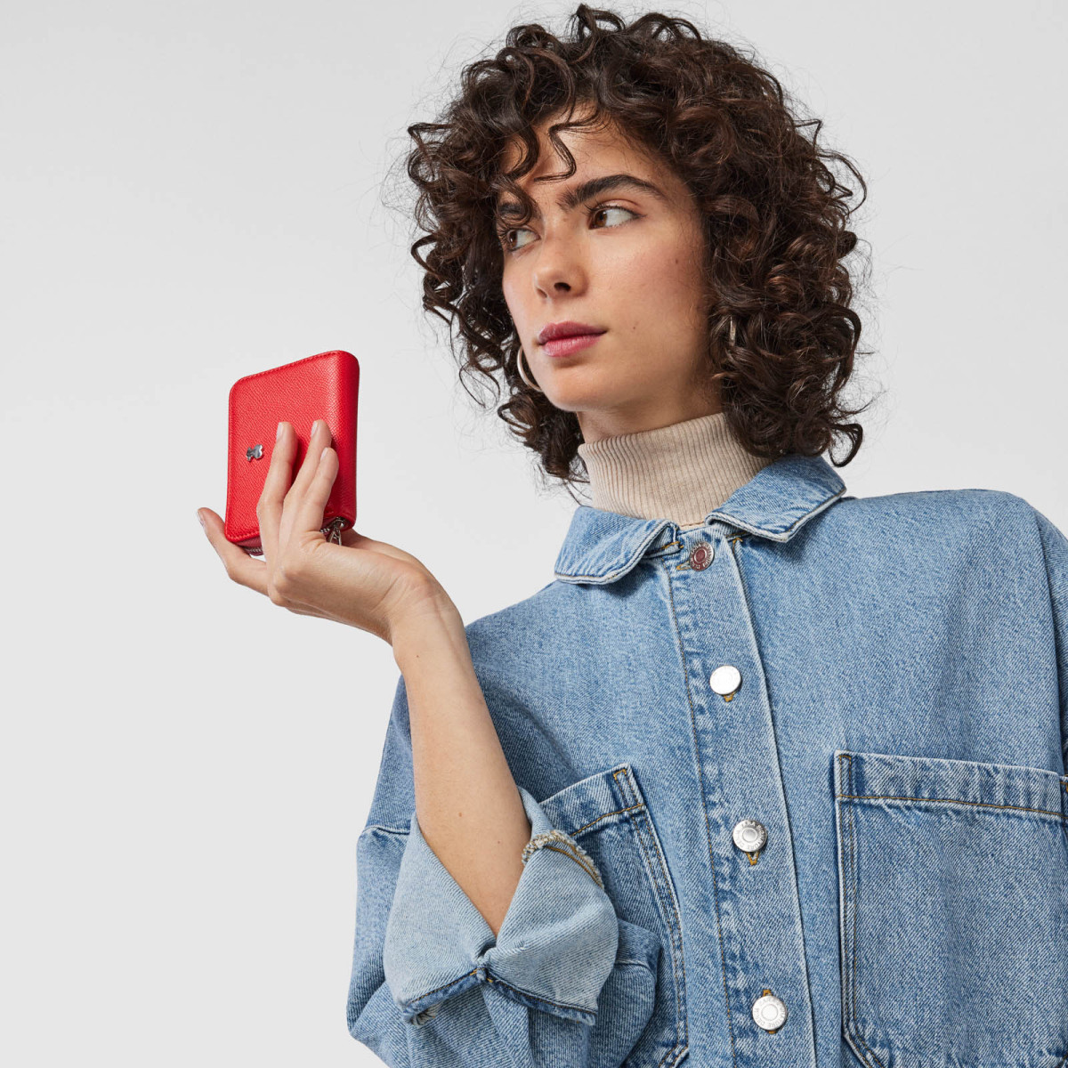 Tous Monedero Mediano New Dubai Safiano Tri -Rojo