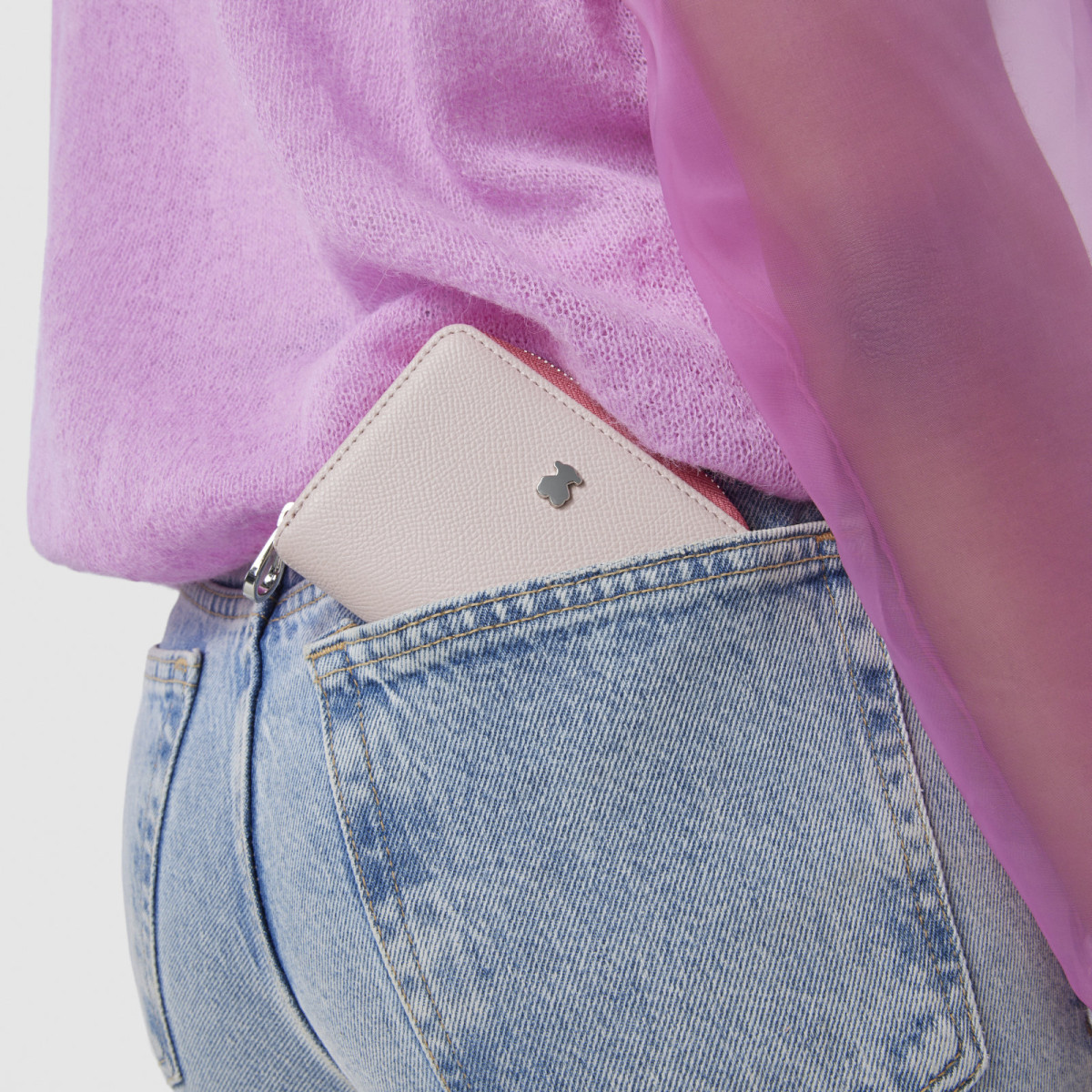 Tous Monedero Mediano New Dubai Rosa y Beige