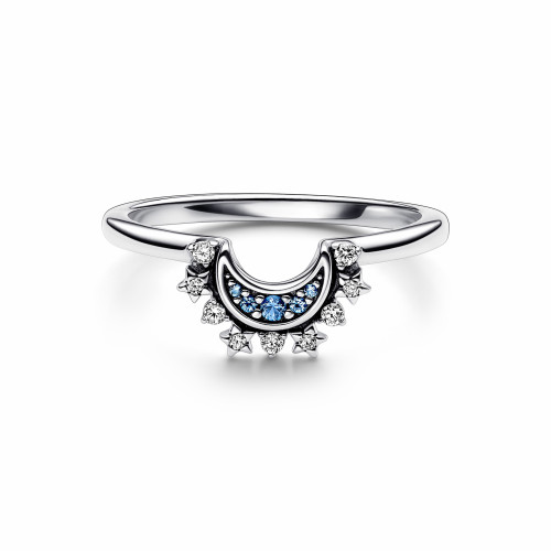 Pandora Anillo Luna Celestial Azul