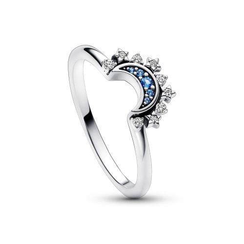 Pandora Anillo Luna Celestial Azul