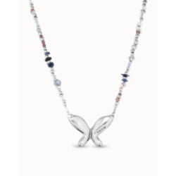 Uno de 50 Collar Mariposa Central Free Multicolor Cristales - UNO DE 50