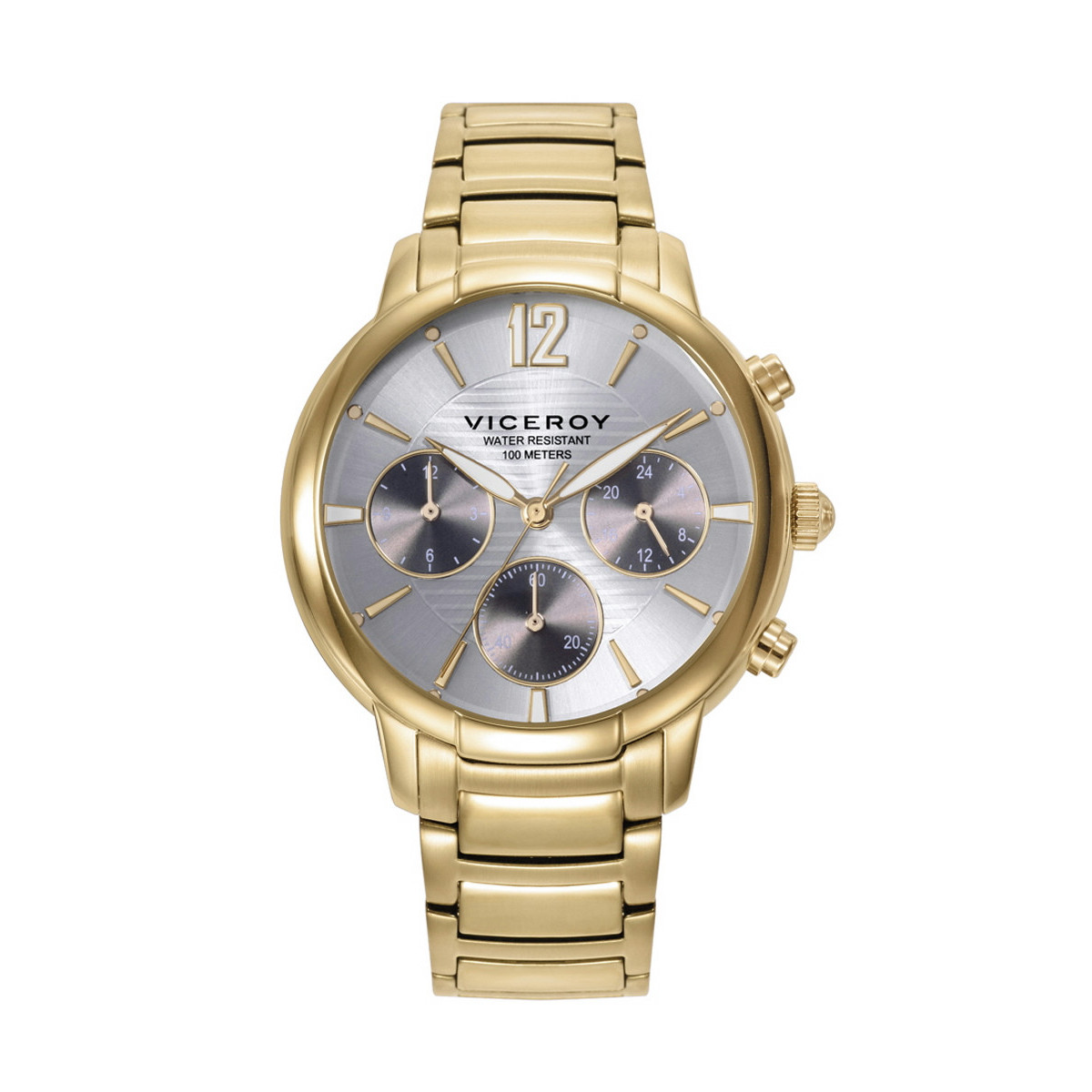 Reloj de mujer Viceroy Chic de acero con calendario y correa en ip dorado