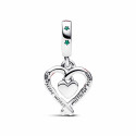 Charm Colgante Corazón Bastón Caramelo Doble de Navidad