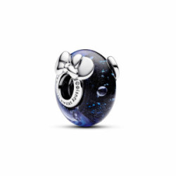 Pandora Charm Murano Azul Mickey Minnie - PANDORA