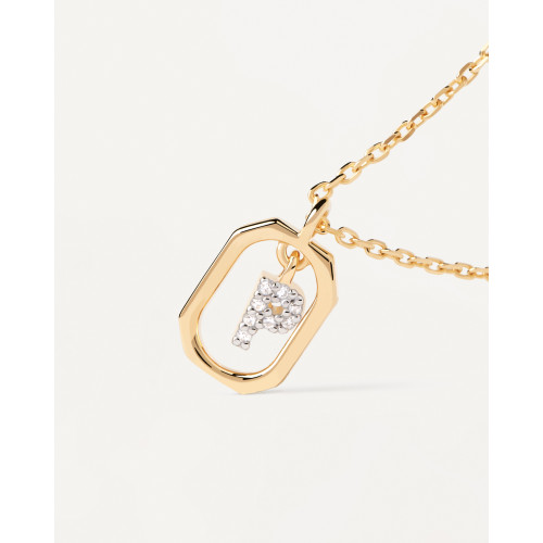 PdPaola Collar Mini Letter P Gold
