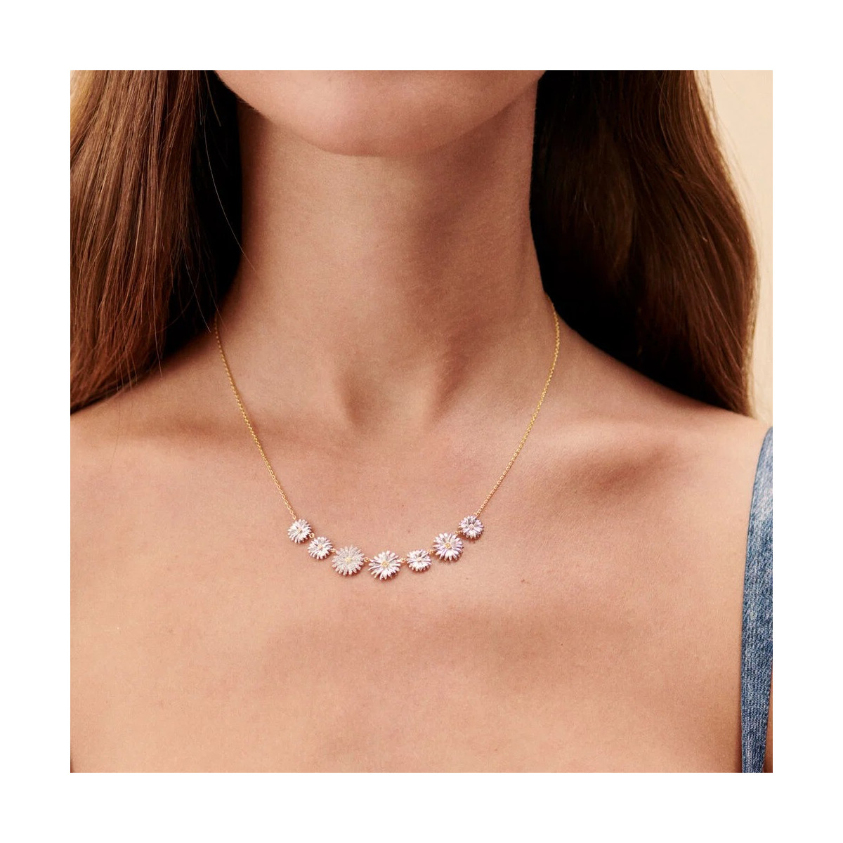 Collar Corto Blossom Plata Agatha Paris