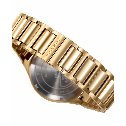 RELOJ DE MUJER GRAND 3 AGUJAS DE TITANIO IP DORADO