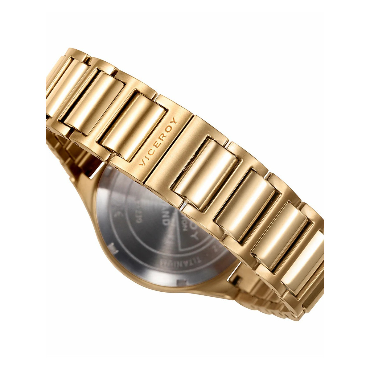 RELOJ DE MUJER GRAND 3 AGUJAS DE TITANIO IP DORADO