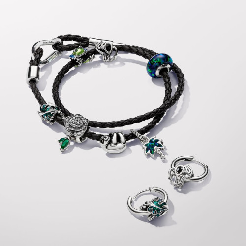 Charm Pandora Hojas de Monstera Verdes