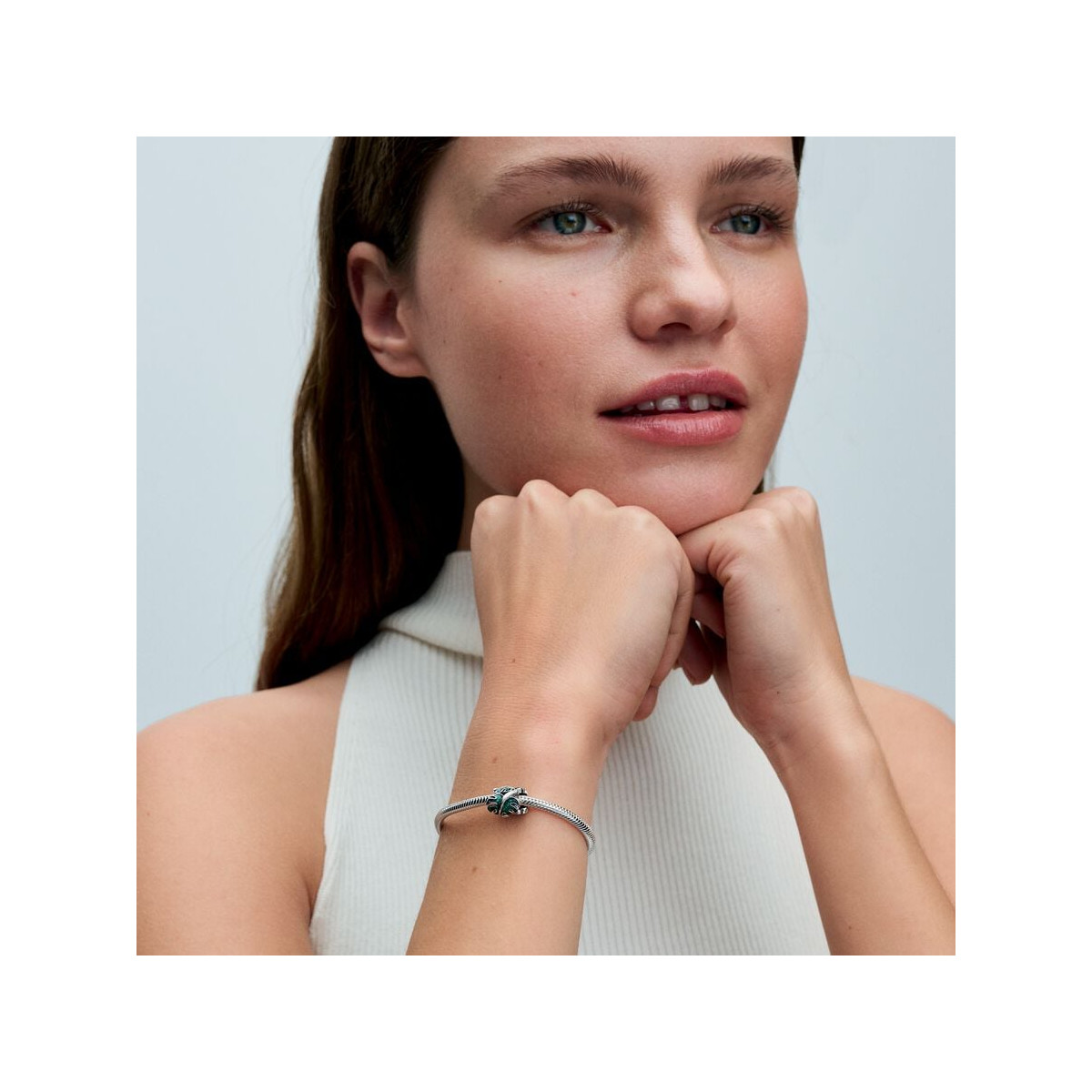 Charm Pandora Hojas de Monstera Verdes