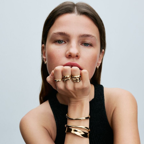 Pulsera PANDORA Rígida Abierta Forma Orgánica