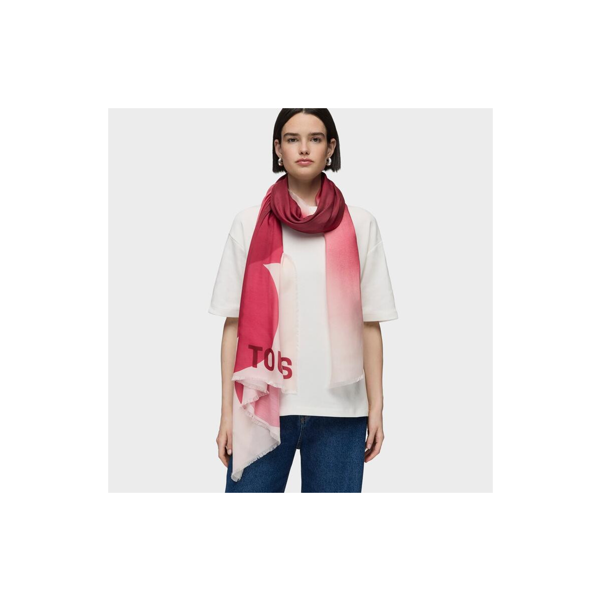 Foulard fucsia TOUS Blurry Flower