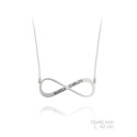 Collar Infinito en plata dos nombres grabados