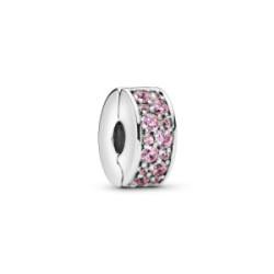 Clip Elegancia Rosa Brillante Pandora