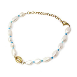 Pulsera Mar Perlas Turquesas