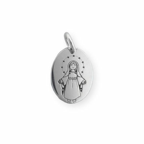 Collar Virgen Milagrosa en plata