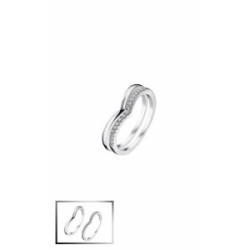 Lotus Silver Anillo Doble Circonitas