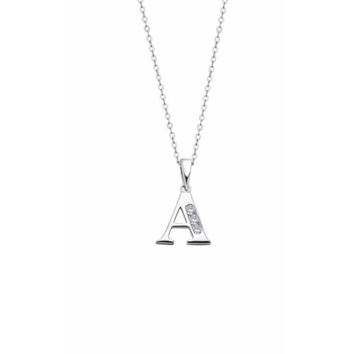 Lotus Silver Collar Inicial A
