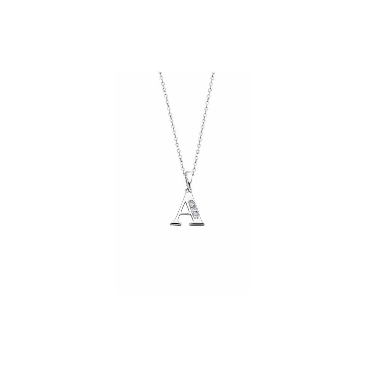 Lotus Silver Collar Inicial A