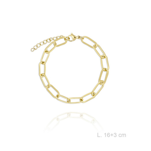 Pulsera Acero Dorada Eslabones