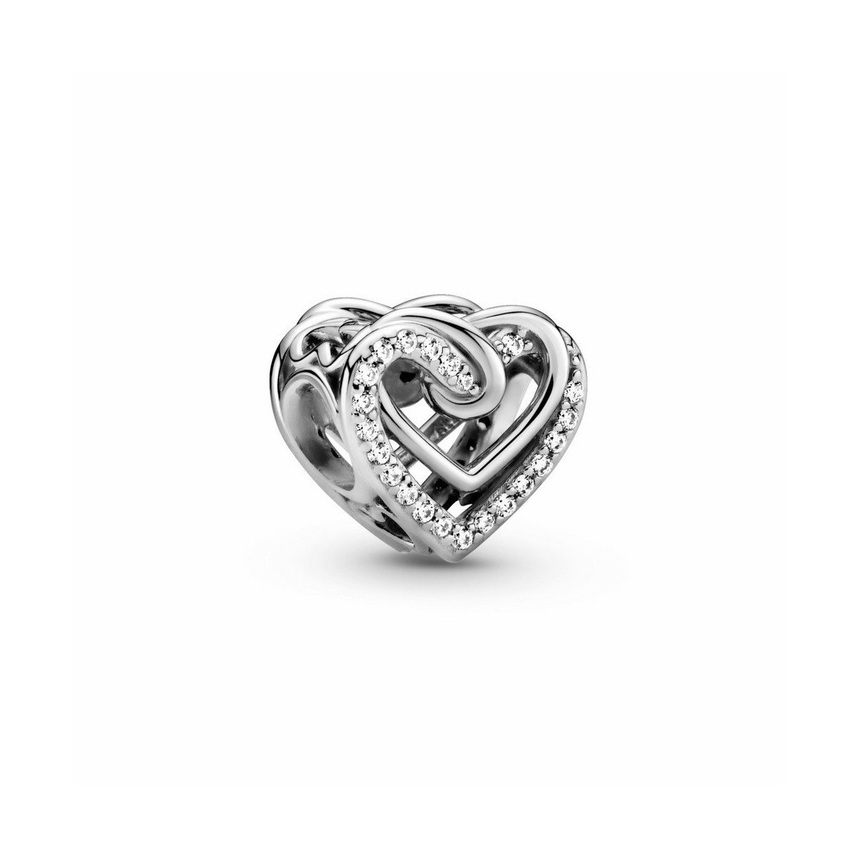 Pandora Charm Corazones Brillantes Entrelazados