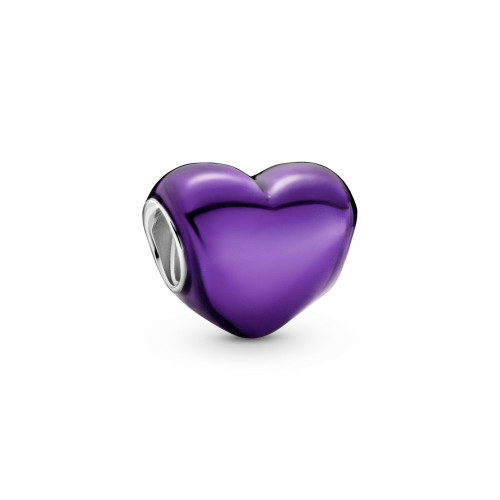 Pandora Charm Corazón Morado Metálico