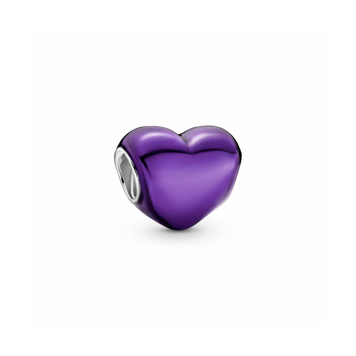 Pandora Charm Corazón Morado Metálico