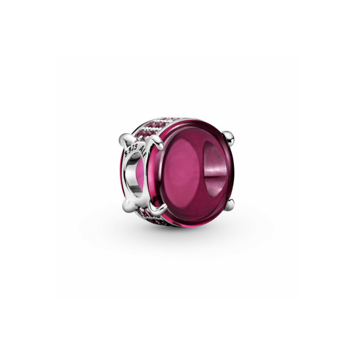 Pandora Charm Cabujón Ovalado Rosa Fucsia