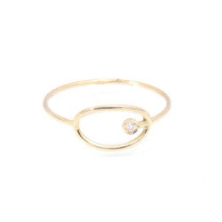 Anillo Planeta Diamante Oro 18k