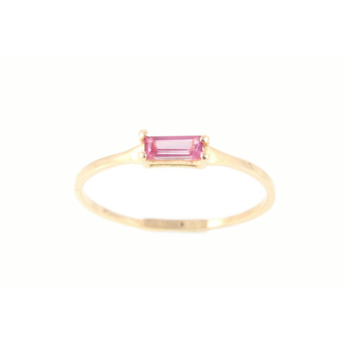 Anillo Oro 18k Topacio Rosa