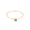 Anillo Oro 18k Topacio Azul