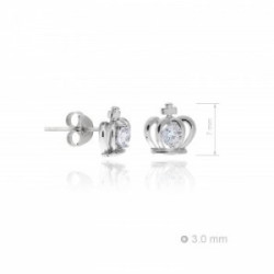 Pendientes Corona Plata