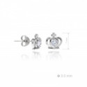 Pendientes Corona Plata