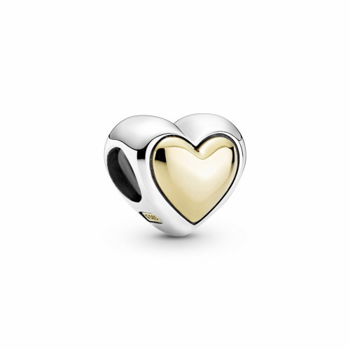 Pandora Charm Corazón Centro Dorado