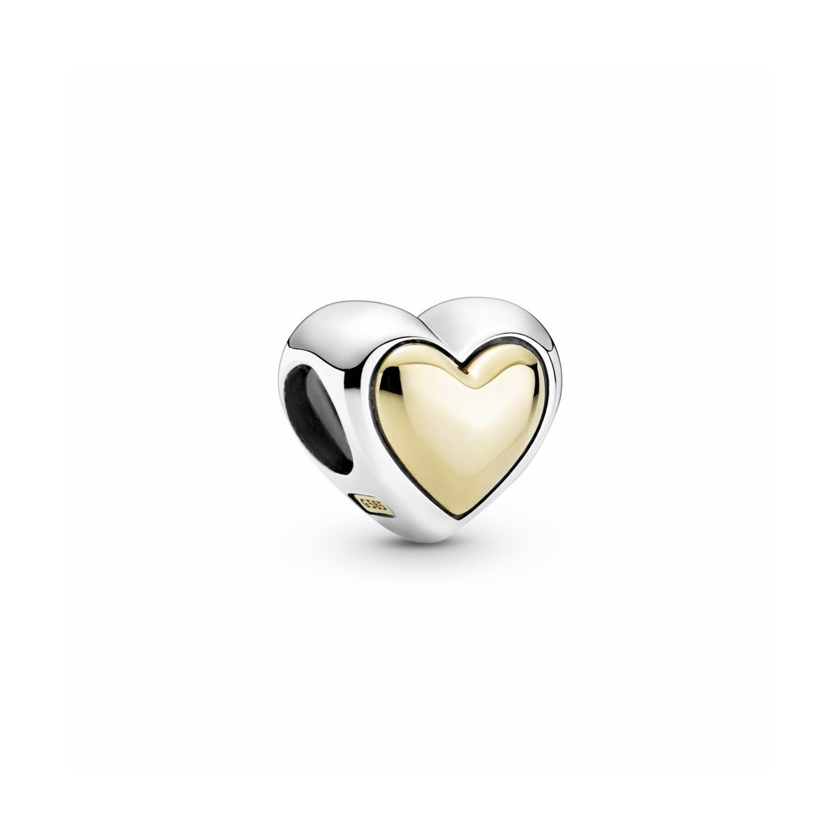 Pandora Charm Corazón Centro Dorado