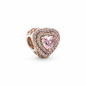 Pandora Charm Corazón Nivelado Brillante