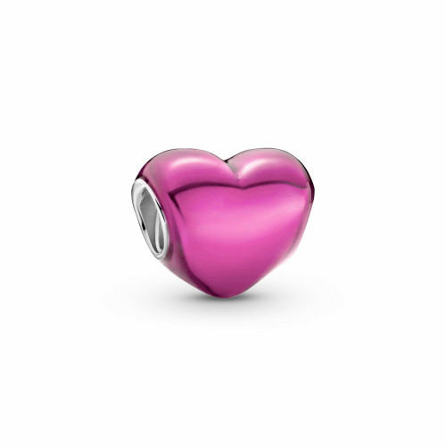 Pandora Charm Corazón Metálico Rosa