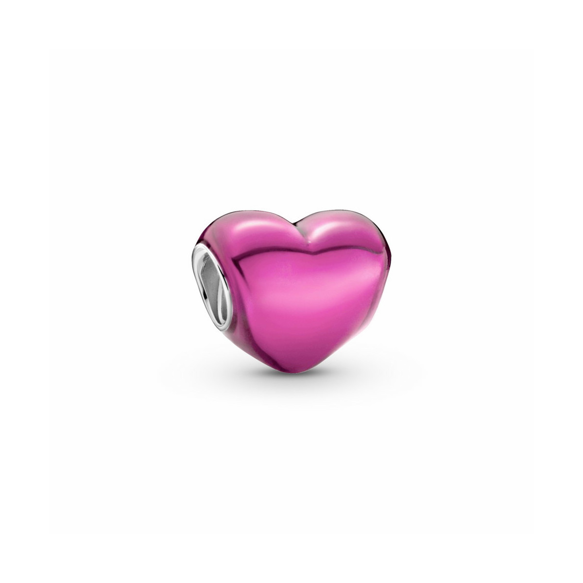 Pandora Charm Corazón Metálico Rosa