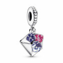 Pandora Charm Sobre con Flores Pensamientos