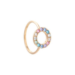 Olivia Burton Anillo Halo Arcoiris Dorado