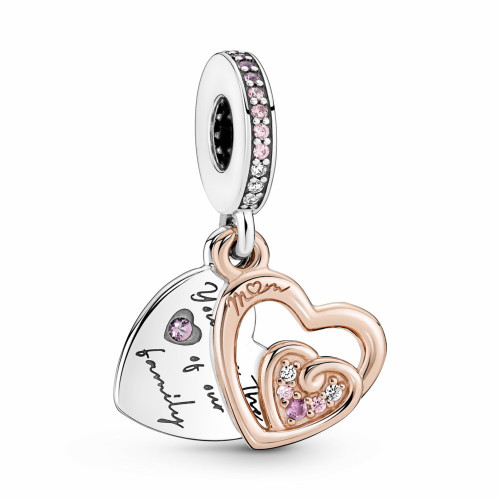 Pandora Charm Colgante Corazones Entrelazados