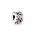 Pandora Charm Corazones Triple Halo Brillante