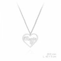 Colllar en Plata Corazón Personalizado