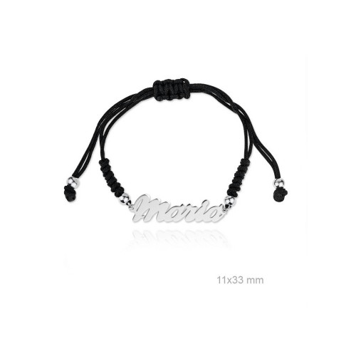 Pulsera Nombre Plata Macramé