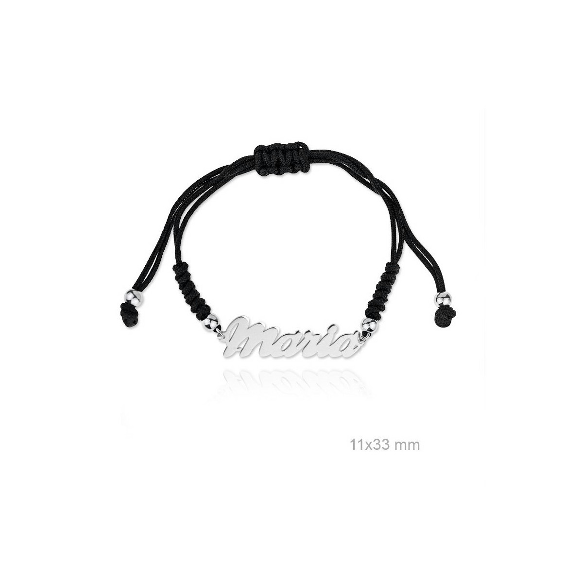 Pulsera Nombre Plata Macramé