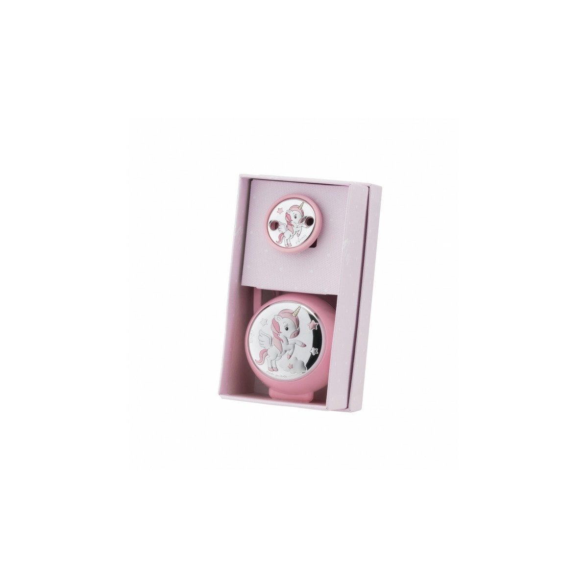 Set Pinza PortaChupetes Unicornio Rosa